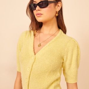 Reformation Hope Cardigan -yellow
